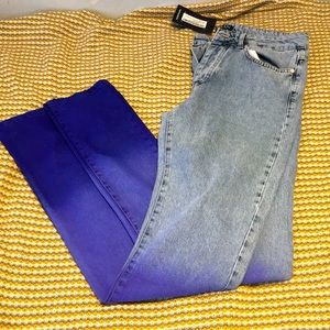 Skinny rigid stacked ombré jeans